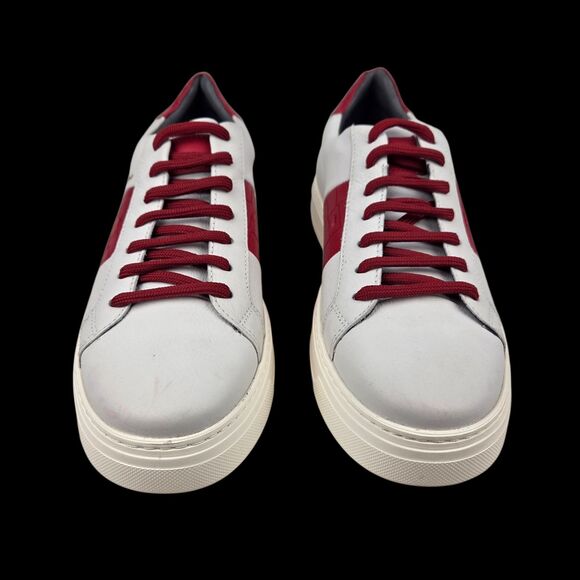Gernie 613\'s Low Athletic Sneakers White Maroon Leather Lace Up Mens Size 11 main image 8